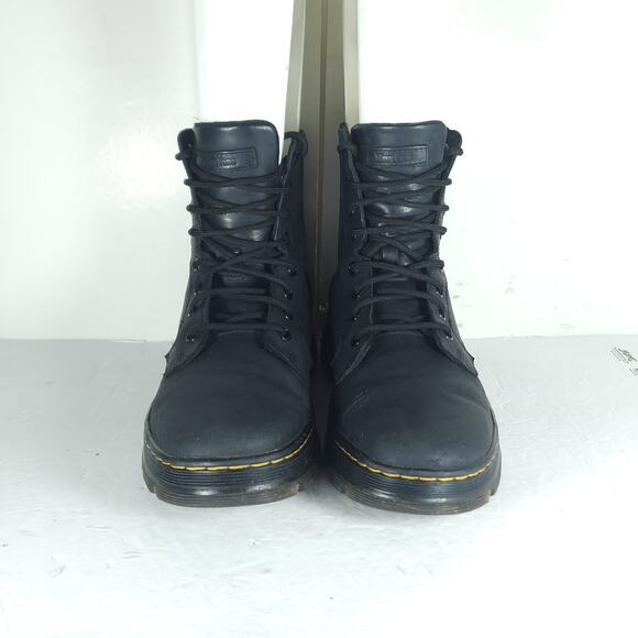 Dr. Martens Combs US M8/L9 Black Leather 8 Eyelets Lace-Up Ankle Combat Boots main image 8